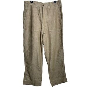 Buck Mason Men’s 100% Linen Utility Pants – Natural Tan, Size L